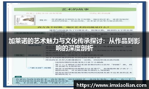 加莱诺的艺术魅力与文化传承探讨：从作品到影响的深度剖析